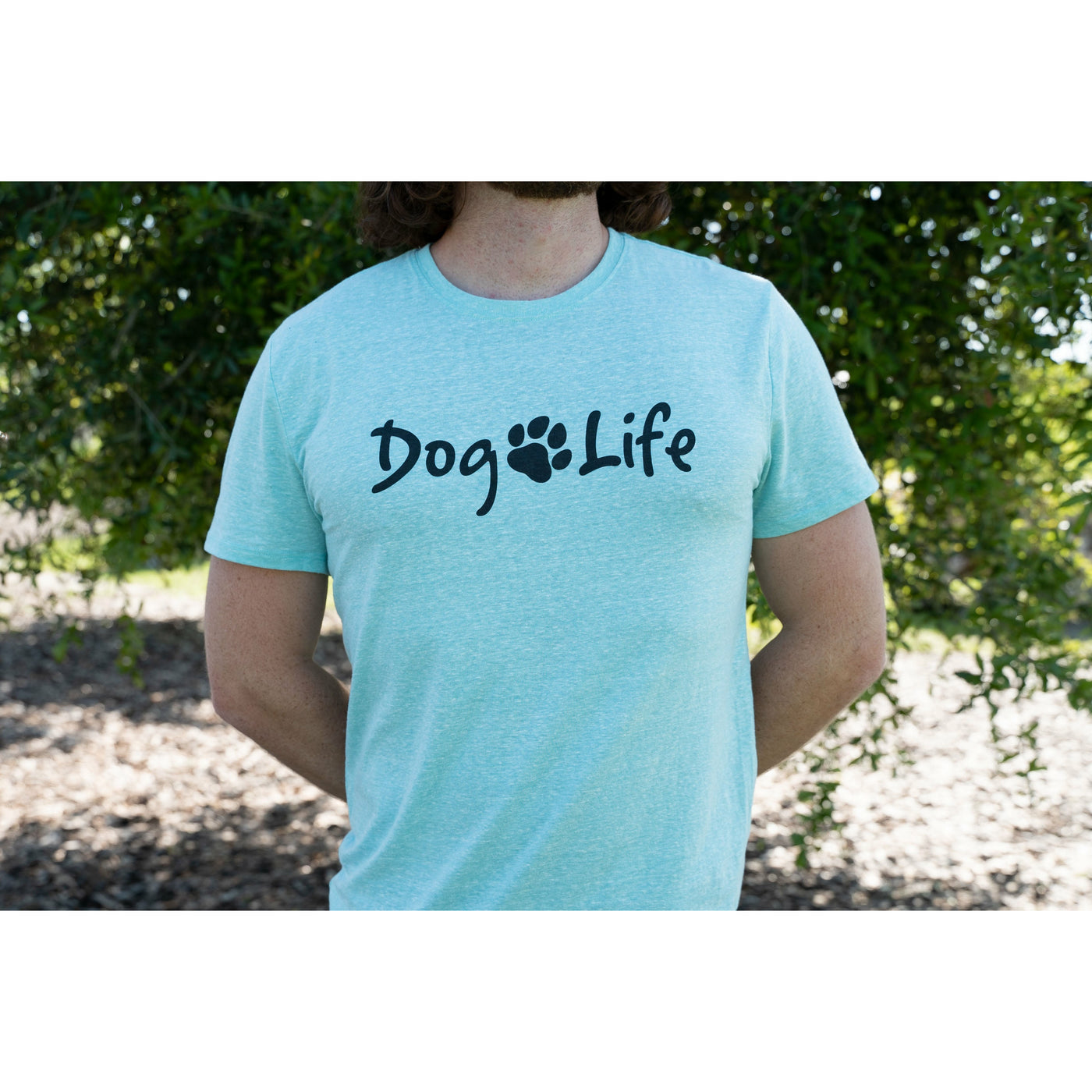 Dog Life tee shirt in blue-green